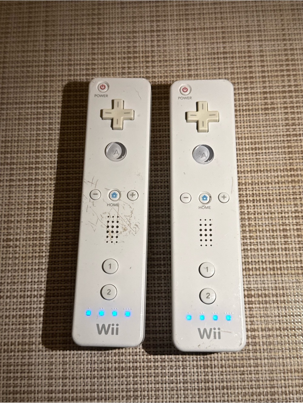 Nintendo White Wii Remote Controllers - Pair
